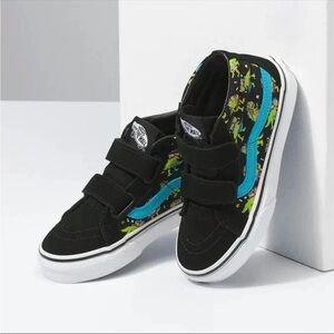 Vans | Glow in the Dark Uni Rex Dinosaur Sk8 Mid Reissue Black Boys Kids 3 New